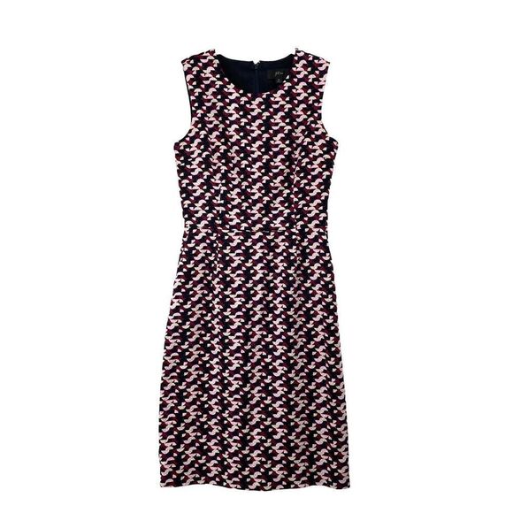 J. Crew Dresses & Skirts - J. Crew sleeveless geometric printed sheath midi dress Sz‎ 4T Tall